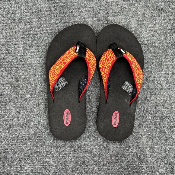 Teva Sandals Women's 6 Red Vintage Toe Post Platform Beach Athletic Flip Flops - Picture 8 of 13